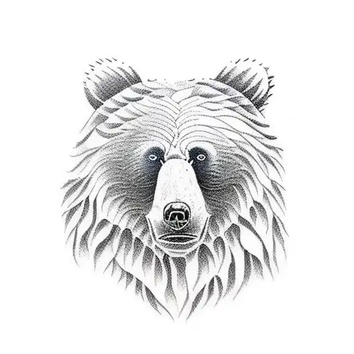 Bear, Forest tattoo design idea