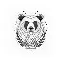 Bear in forest tattoo design idea