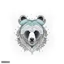 Bear, Forest tattoo design idea
