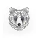 Bear, Forest tattoo design idea