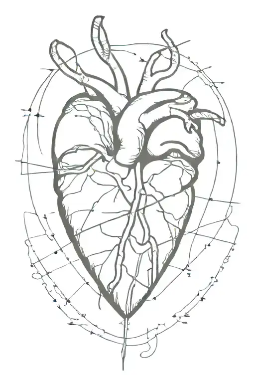 A hollow heart held together with stitches and tape  tattoo design idea