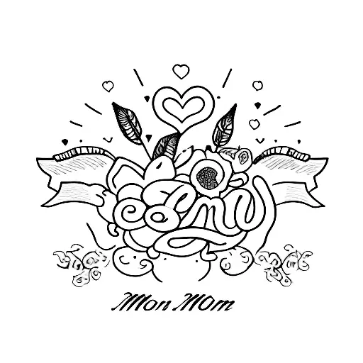 mom and dad memorial  tattoo design idea