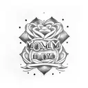 mom and dad memorial  tattoo design idea