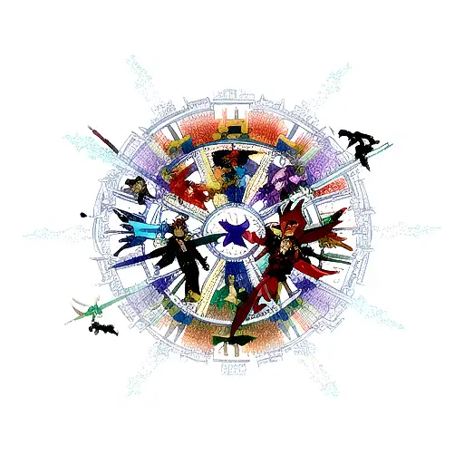 Dragon, superheroes, cosmos, Ironman, sword, katana  tattoo design idea