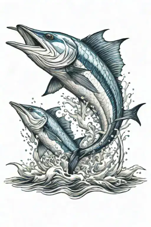 marlin sailfish Florida jumping ocean tattoo design idea