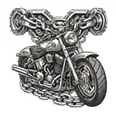 Motorcycle chain  tattoo design idea