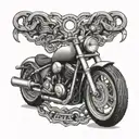 Motorcycle chain  tattoo design idea