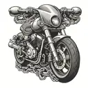 Motorcycle chain  tattoo design idea