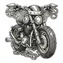 Motorcycle chain  tattoo design idea