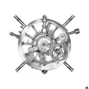 A steampunk-inspired mechanical arm with gears and pistons tattoo design idea