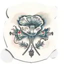 poppy memorial piece tattoo design idea