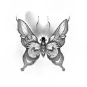 All about that post caterpillar, all about that pre butterfly tattoo design idea