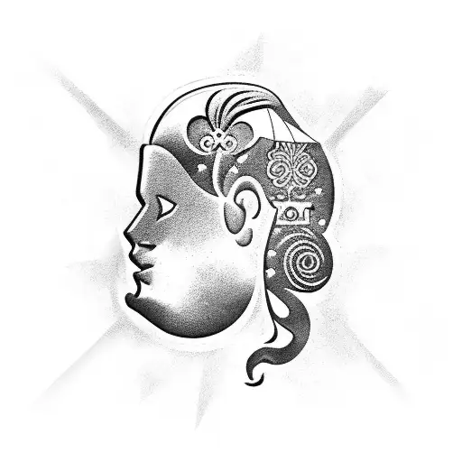 behind every cloud is a silver lining  tattoo design idea