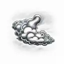 behind every cloud is a silver lining  tattoo design idea