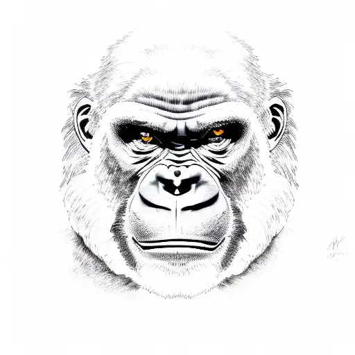 Abstract vector illustration grunge gorilla monster face tattoo or t-shirt  design Stock Vector | Adobe Stock