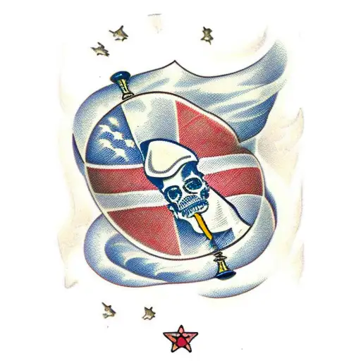 patriote français tattoo design idea