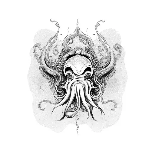 cosmic horror cthulhu tattoo design idea