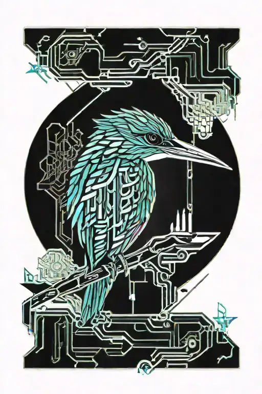 kingfisher bird tattoo design idea