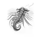centipede long tattoo design idea