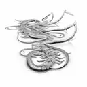 centipede long tattoo design idea