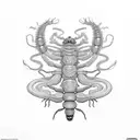 centipede tattoo design idea