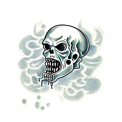 zombie medieval tattoo design idea
