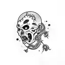 zombie medieval tattoo design idea