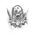 zombie medieval tattoo design idea