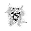 zombie medieval tattoo design idea