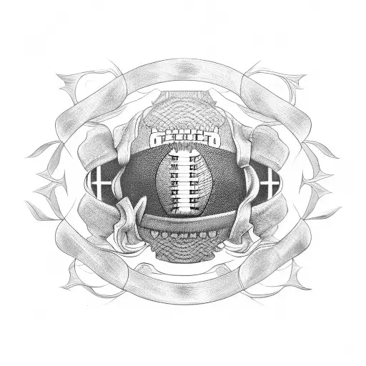 American football  tattoo design idea