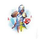 gladiator victory tattoo design idea