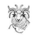 gemini sheep tattoo design idea
