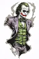 heath ledger joker tattoo design idea