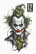 heath ledger joker tattoo design idea