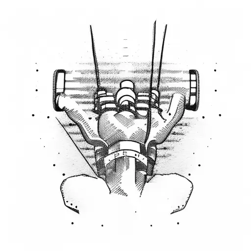 piano dumbbells with soundwave tattoo design idea