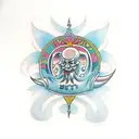 monk budist tattoo design idea