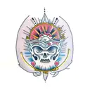 monk budist tattoo design idea