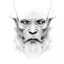 monk budist tattoo design idea