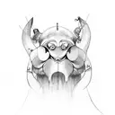 monk budist tattoo design idea