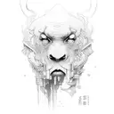 monk budist tattoo design idea