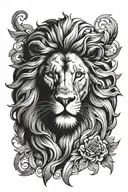 god lion tattoo design idea