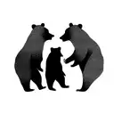 Three playing bears tattoo design idea