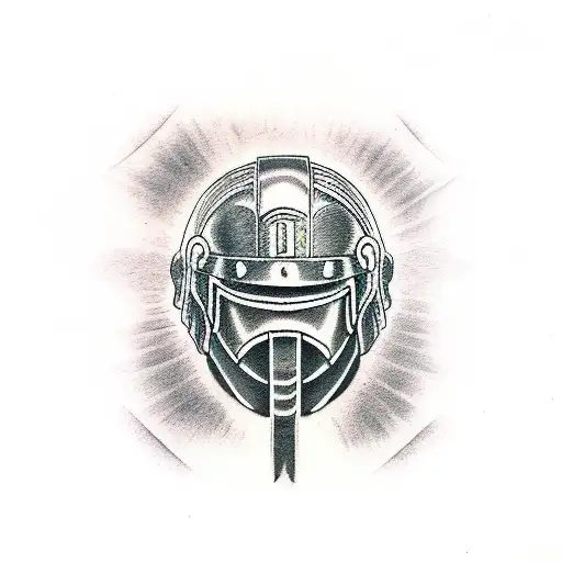 Spartan helmet tattoo design idea