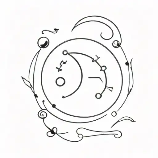 A minimalist tattoo design combining a cancer zodiac symbol with a semi colon tattoo design idea