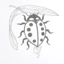 Ladybug with a fish tattoo design idea
