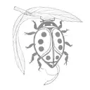 Ladybug with a fish tattoo design idea