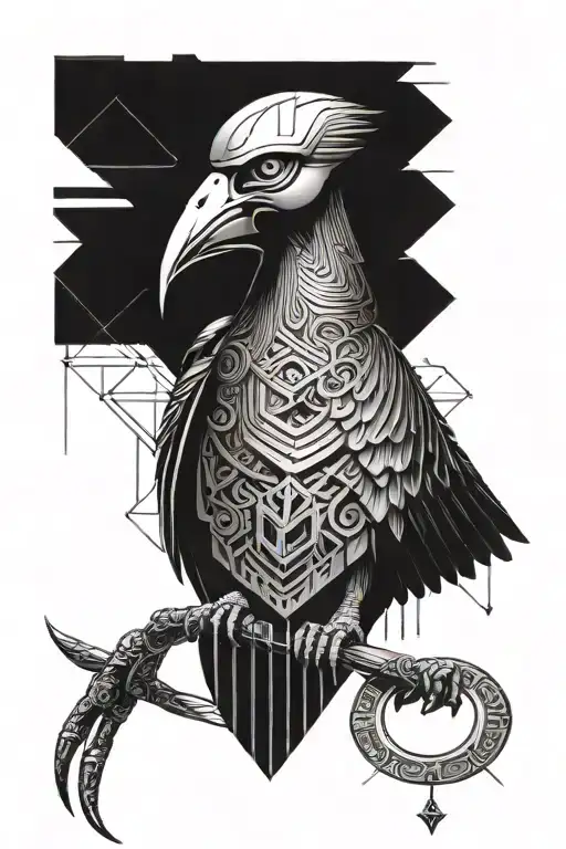 god Horus stormlight archive vintage esoteric confusion tattoo design idea