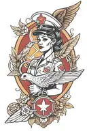 flight nurse tattoo design idea