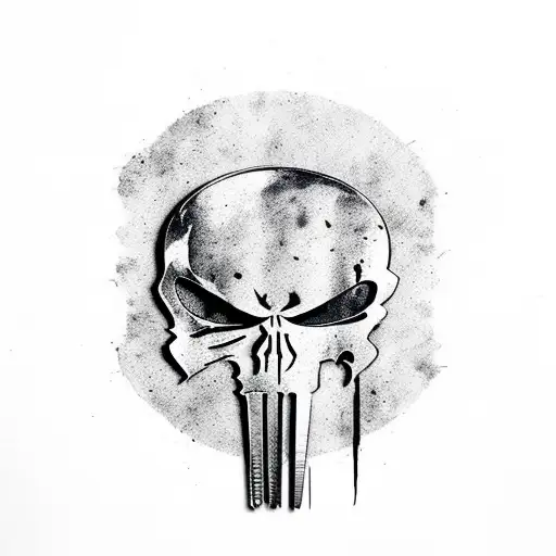 punisher logo tattoo design idea