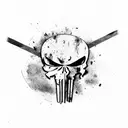punisher logo tattoo design idea